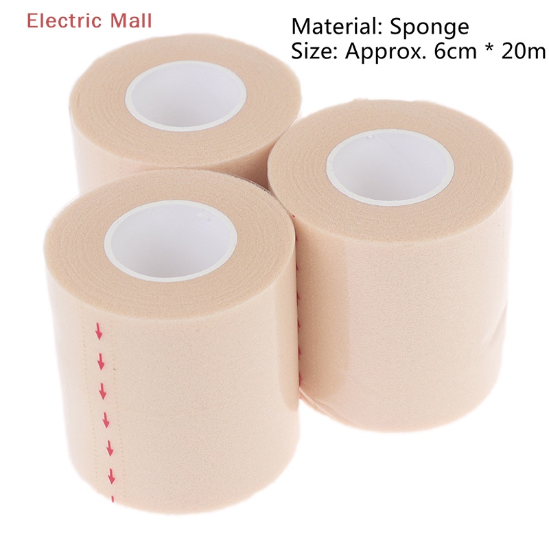 [Trung tâm mua sắm điện] 6CM * 20M Bọt El & Miếng đệm đầu gối Phim xốp Underwrap Băng thể thao mới