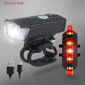 Bộ đèn xe đạp LED USB có thể sạc lại Xe đạp đường trường Đèn pha phía trước Đèn pin Đèn xe đạp Phụ kiện đi xe đạp mới