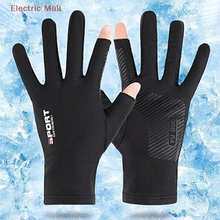 1 Đôi Găng Tay Lụa Lạnh Thoáng Khí Chống Trượt Chống Tia uv Dùng Khi Lái Xe Thể Thao Ngoài Trời