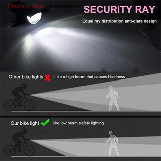 [Trung tâm mua sắm điện] Bộ đèn xe đạp LED USB có thể sạc lại Xe đạp đường trường Đèn pha phía trước Đèn pin Đèn xe đạp Phụ kiện đi xe đạp mới