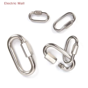 Khóa vít bằng thép không gỉ Bánh răng leo núi Carabiner Móc khóa an toàn nhanh mới