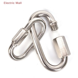 [Trung tâm mua sắm điện] Khóa vít bằng thép không gỉ Bánh răng leo núi Carabiner Móc khóa an toàn nhanh mới