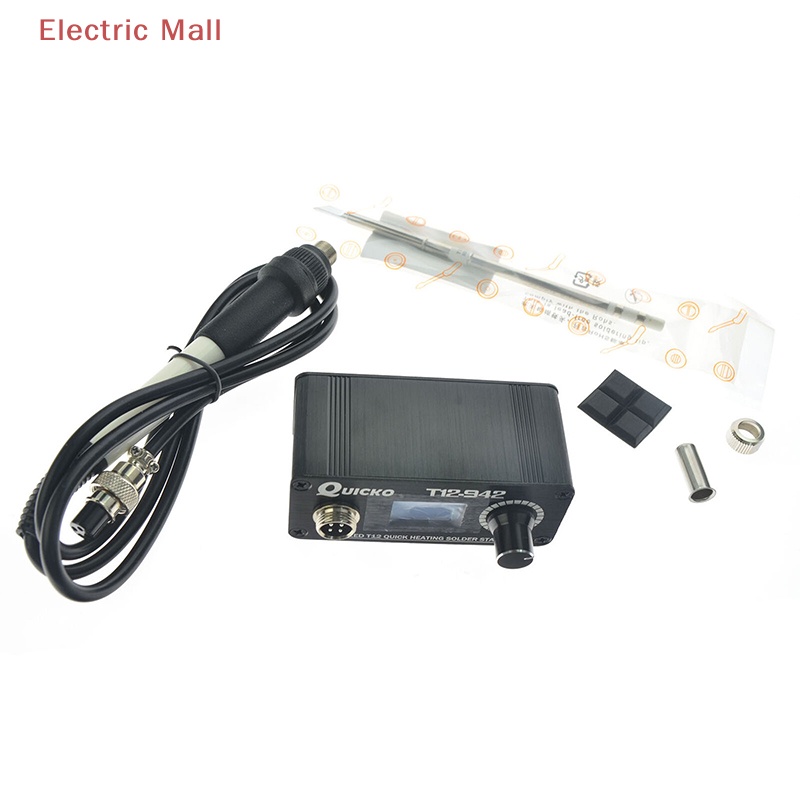 [Trung tâm mua sắm điện] Trạm hàn kỹ thuật số OLED T12-942 T12-907 Tay cầm + Đầu T12-K mới