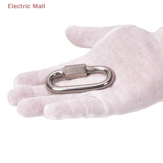 [Trung tâm mua sắm điện] Khóa vít bằng thép không gỉ Bánh răng leo núi Carabiner Móc khóa an toàn nhanh mới