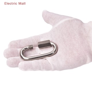 [Trung tâm mua sắm điện] Khóa vít bằng thép không gỉ Bánh răng leo núi Carabiner Móc khóa an toàn nhanh mới