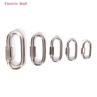 [Trung tâm mua sắm điện] Khóa vít bằng thép không gỉ Bánh răng leo núi Carabiner Móc khóa an toàn nhanh mới