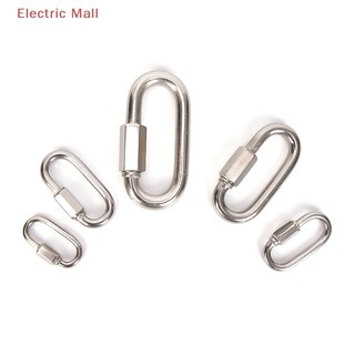 [Trung tâm mua sắm điện] Khóa vít bằng thép không gỉ Bánh răng leo núi Carabiner Móc khóa an toàn nhanh mới