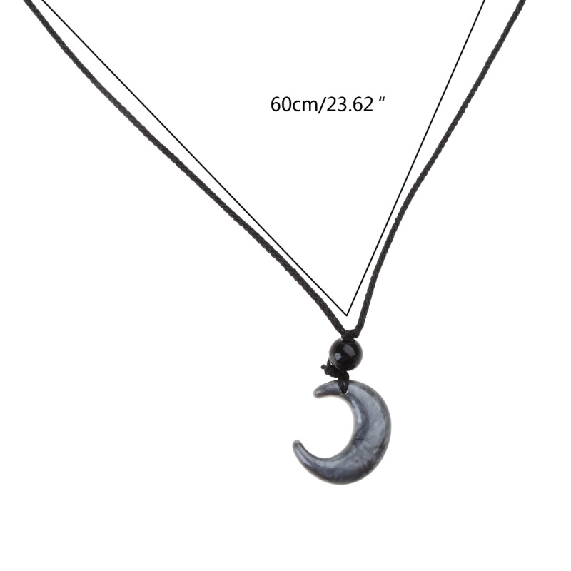 Elega Mặt Trăng Mặt Dây Chuyền Vòng Cổ Mắt Mèo Mặt Trăng Quyến Rũ Vòng Cổ Phong Cách Trung Hoa Xương Đòn Dây Cotton Áo Len Vòng Cổ Jewelr