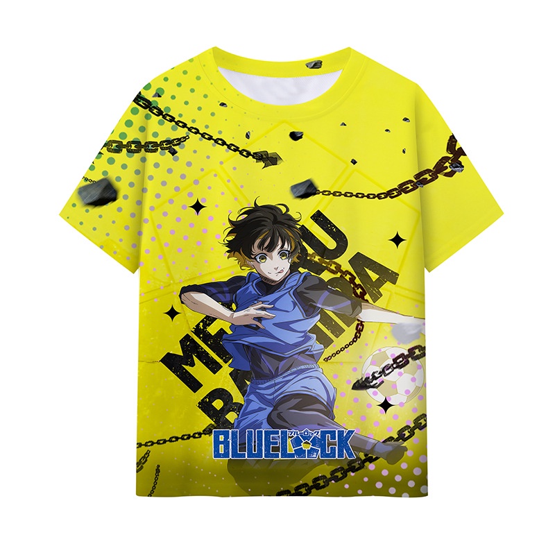 GN Blue Lock Áo Thun Anime Unisex Tee Cosplay Bachira Meguru Isagi Yoichi 3D Áo Sơ Mi Tay Ngắn Hàng Đầu Thường Ngày Plus Kích Thước NG