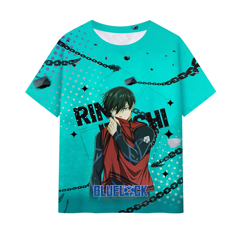 GN Blue Lock Áo Thun Anime Unisex Tee Cosplay Bachira Meguru Isagi Yoichi 3D Áo Sơ Mi Tay Ngắn Hàng Đầu Thường Ngày Plus Kích Thước NG
