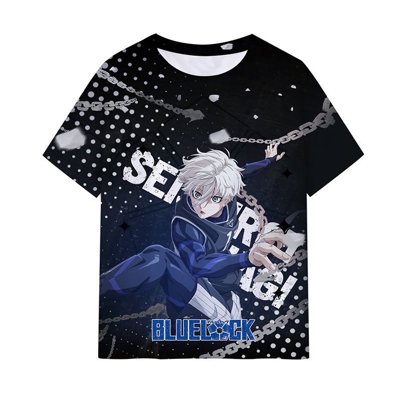 GN Blue Lock Áo Thun Anime Unisex Tee Cosplay Bachira Meguru Isagi Yoichi 3D Áo Sơ Mi Tay Ngắn Hàng Đầu Thường Ngày Plus Kích Thước NG