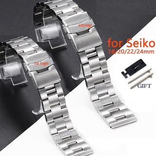 Dây Đeo Đồng Hồ Bằng Thép Không Gỉ 18mm 20mm 22mm 24mm Tháo Gỡ Nhanh Cho seiko 5 skx007 skx009