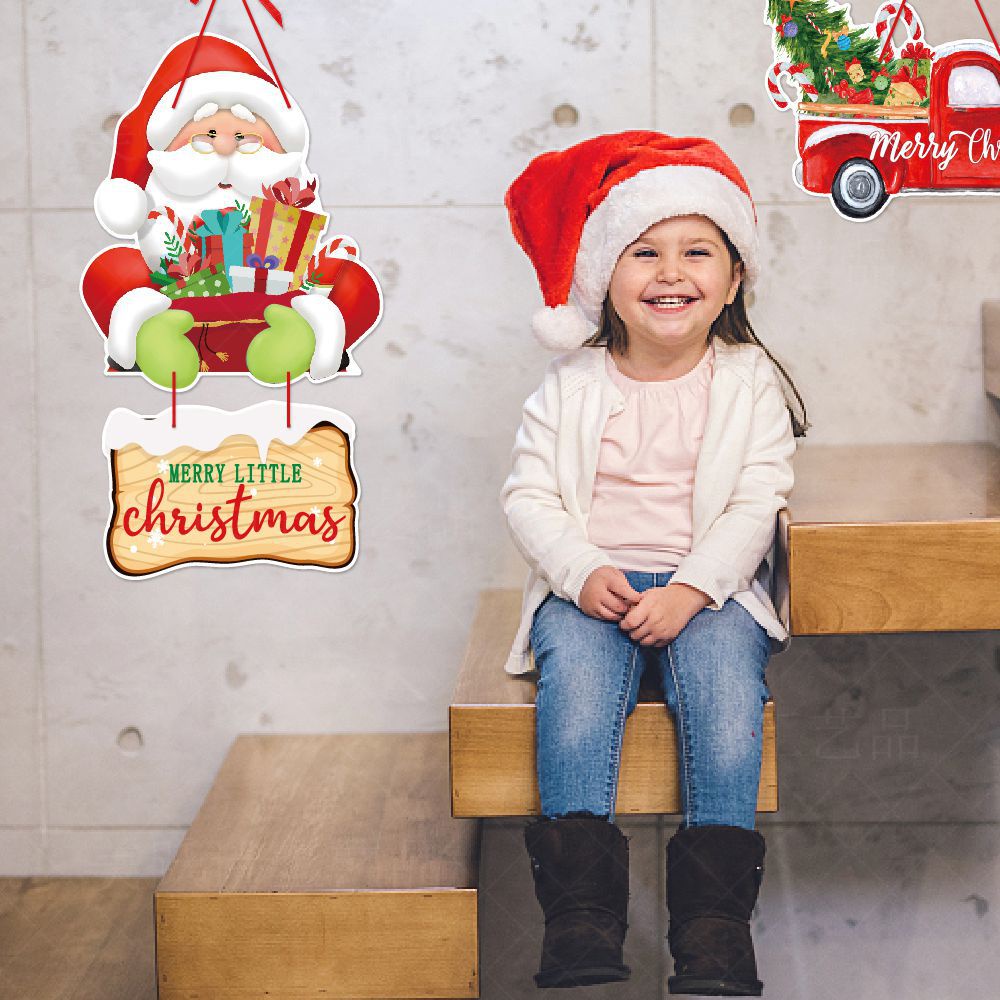 Phụ Kiện Treo Cửa Trang Trí Giáng Sinh / Năm Mới Hình Ông Già Noel / Nai Sừng Tấm / Người Tuyết / Nai Sừng Tấm