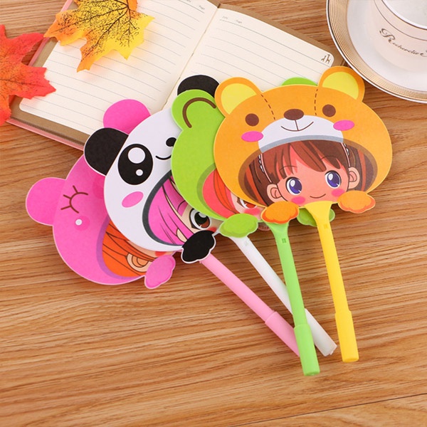 [siêu rẻ ] SET 3 BÚT BI QUẠT TRÁI CÂY CON THÚ 2 TRONG 1 TIỆN LỢI