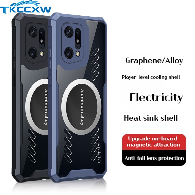 Ốp Điện Thoại Hợp Kim Nhôm Tản Nhiệt Bảo Vệ Cho oppo reno 5k 5 10 pro + find x5 x3 pro