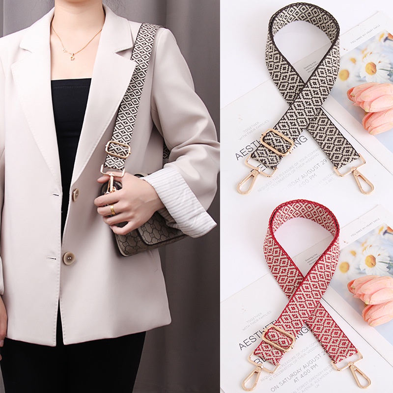 3.8cm Rộng Nữ Túi Phụ Kiện Đeo Vai Kim Cương Jacquard Túi Dây Đeo Thay Thế Dây Đeo Vai Túi Dây Đeo Nhiều Màu Có Thể Điều Chỉnh
