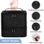 Túi làm móng tay JUIC, có tay cầm Dụng cụ sắp xếp móng tay hai lớp, Túi xách 30 lưới PU Nylon Túi trang điểm Gel sơn móng tay