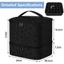 Túi làm móng tay JUIC, có tay cầm Dụng cụ sắp xếp móng tay hai lớp, Túi xách 30 lưới PU Nylon Túi trang điểm Gel sơn móng tay