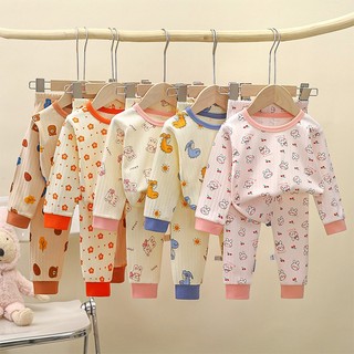1-15Y Thu Đông Bộ Đồ Ngủ Trẻ Em Cotton Hoa Homewear Vải Mềm Bộ Đồ Lót Bé Trai Bé Gái Quần Áo