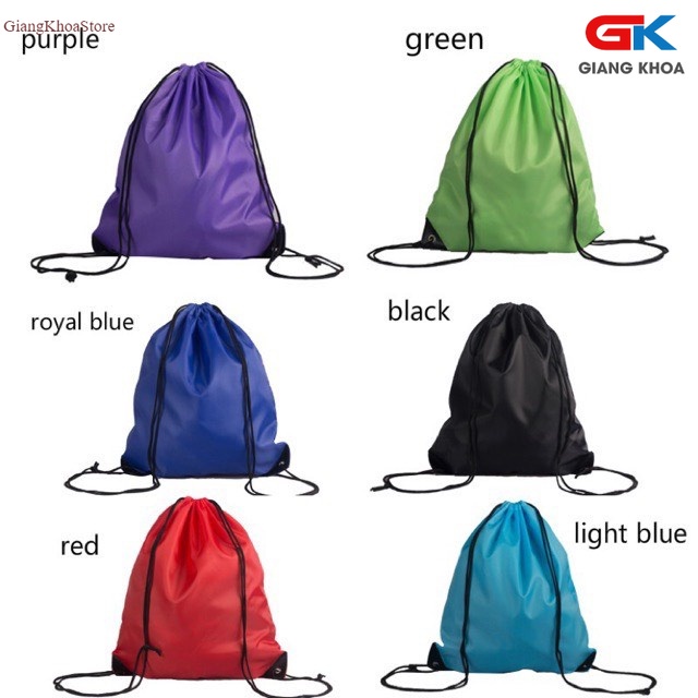 Túi balo dây rút thể thao chống nước trơn không họa tiết | Shopee Việt Nam