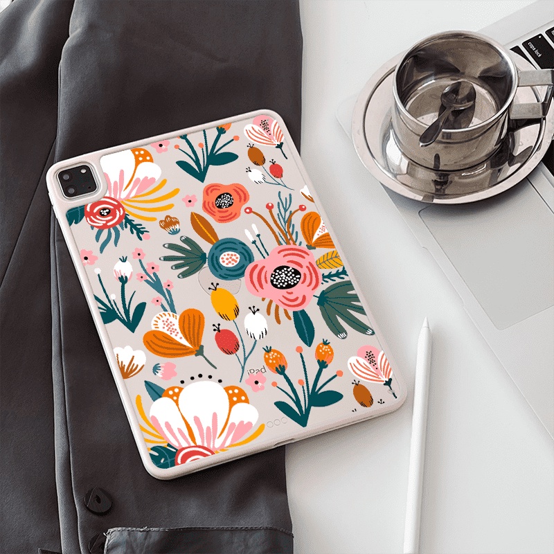 Ốp lưng Acrylic cứng Hoa Tuya Họa Tiết Bao Tương Thích Với IPad 7 8 9 10 Air3 Air4 Air5 10.9 "Pro10.5 10.2" Pro11 2018 2020 2021 A16 Air 11 M2 2024