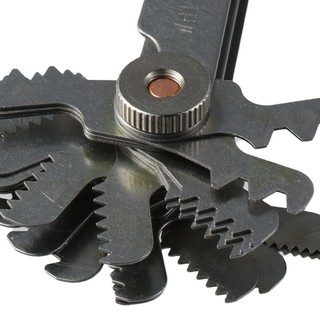 Đồng hồ đo cắt FEASTLY, Thép không gỉ 55 độ & 60 độ Vít Thread Pitch Gauge, Đa năng 52 chiếc Thước đo chỉ số & Imperial Đo lường công nghiệp