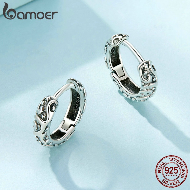 Bamoer Bông Tai Bạc 925 Hoạ Tiết Cổ Điển Cho Nữ