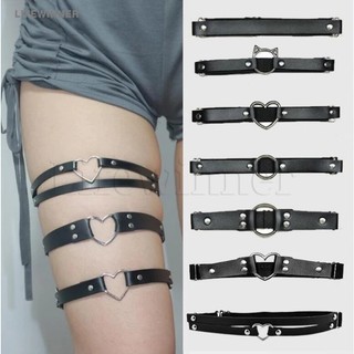 Vòng Đeo Chân / Dây Nịt Vớ Bằng Da pu Đàn Hồi Đính Đinh Tán Trái Tim punk / Gothic harajuku Quyến Rũ Cho Nữ garter