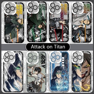Vỏ Ống Điện Thoại tpu silica gel Trong Suốt Chống Sốc Họa Tiết Hoạt Hình attack on titan Cho iphone 11 6 6s 7 8 plus x xs xr max se 2 3