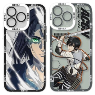 Vỏ Ống Điện Thoại tpu silica gel Trong Suốt Chống Sốc Họa Tiết Hoạt Hình attack on titan Cho iphone 11 6 6s 7 8 plus x xs xr max se 2 3