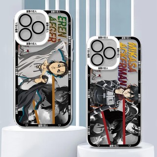 Vỏ Ống Điện Thoại tpu silica gel Trong Suốt Chống Sốc Họa Tiết Hoạt Hình attack on titan Cho iphone 11 6 6s 7 8 plus x xs xr max se 2 3