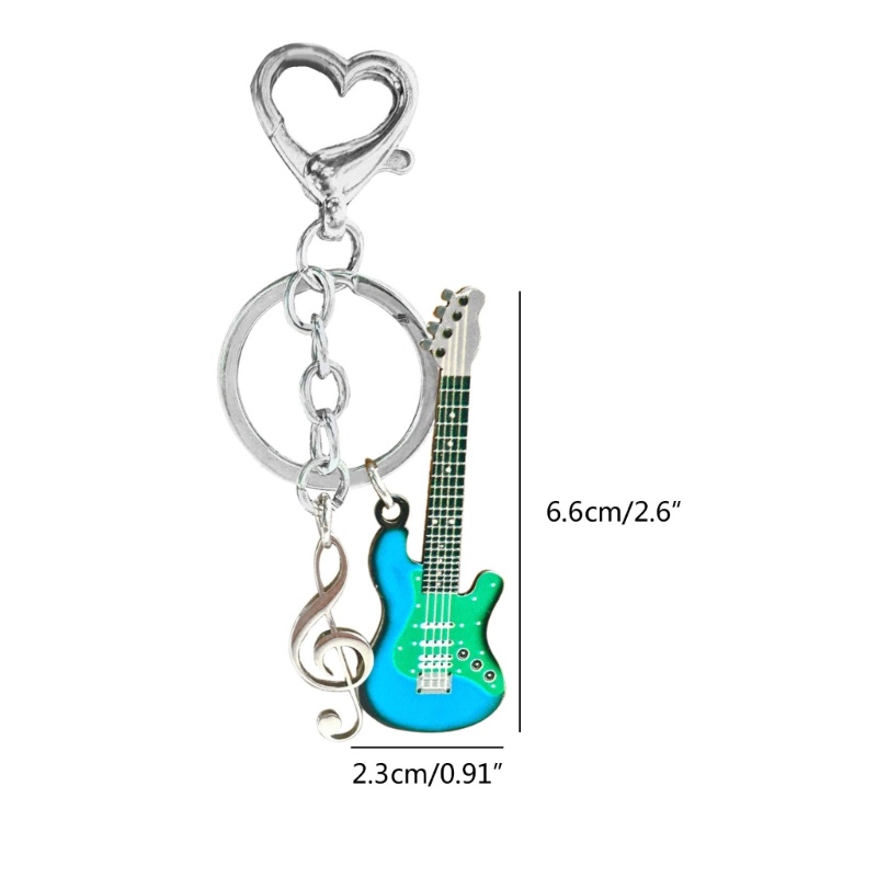 Móc Khóa Hình Đàn guitar Endy y2k Phong Cách rock Độc Đáo