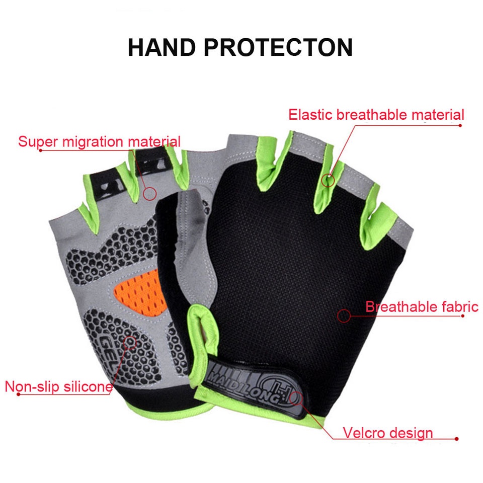 Ảnh DAYSELECT Găng tay nửa ngón sử dụng đi xe đạp MTB chống trượt / tập thể thao cho nam 3