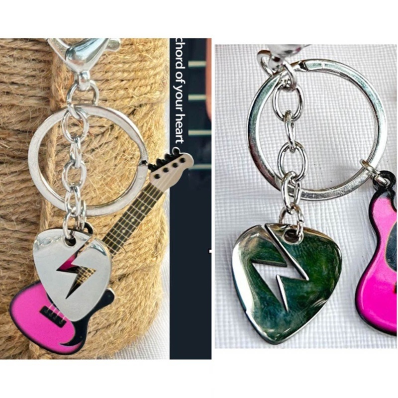 Móc Khóa Hình Đàn guitar Endy y2k Phong Cách rock Độc Đáo