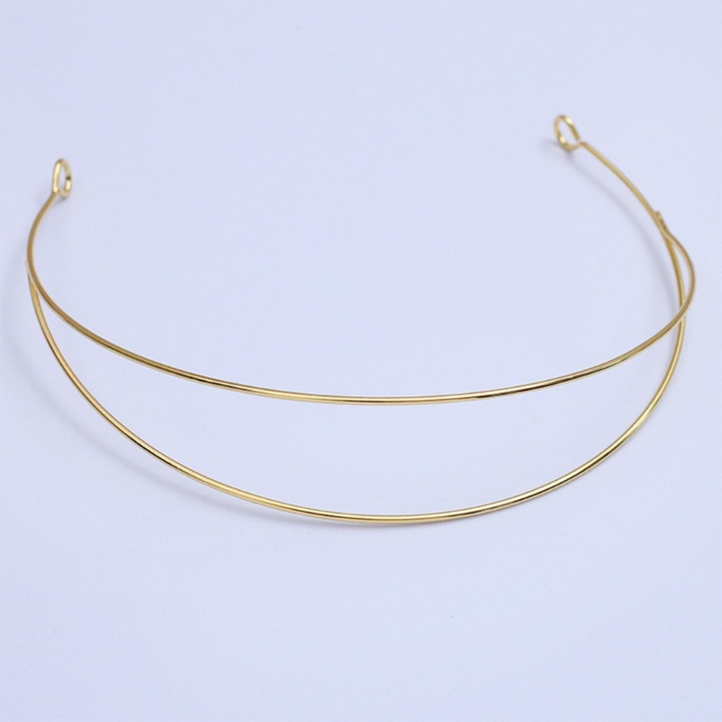 Mya Metal DIY Wedding Headband Cô Dâu Vương Miện Vàng Mũ Đội Đầu Tóc Đế Tóc