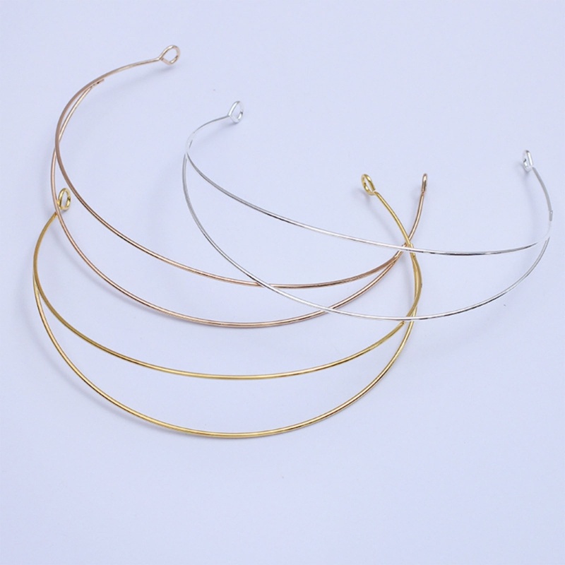 Mya Metal DIY Wedding Headband Cô Dâu Vương Miện Vàng Mũ Đội Đầu Tóc Đế Tóc