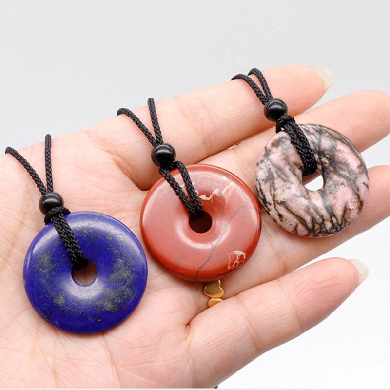 Vòng cổ Mặt Đá Mã Não Thiết Kế Đơn Giản Có Thể Điều Chỉnh Kích Cỡ