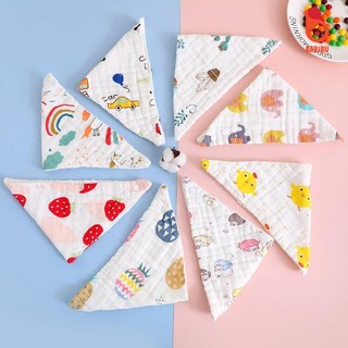 Set 5 yếm xô 6 lớp, yếm ăn dặm thấm hút cho bé Babibu