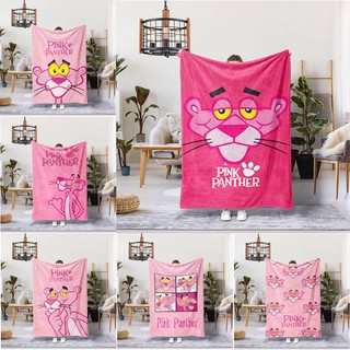 Chăn Pink Panther Flannel hoạt hình mềm mại, ấm áp, thoải mái, dùng cho giường và điều hòa, tiện văn phòng
