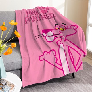 Chăn Pink Panther Flannel hoạt hình mềm mại, ấm áp, thoải mái, dùng cho giường và điều hòa, tiện văn phòng