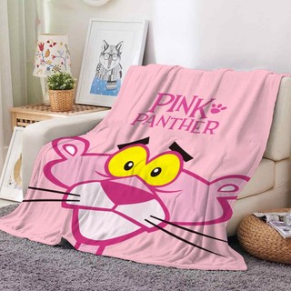 Chăn Pink Panther Flannel hoạt hình mềm mại, ấm áp, thoải mái, dùng cho giường và điều hòa, tiện văn phòng