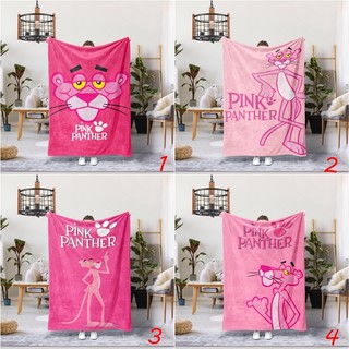 Chăn Pink Panther Flannel hoạt hình mềm mại, ấm áp, thoải mái, dùng cho giường và điều hòa, tiện văn phòng