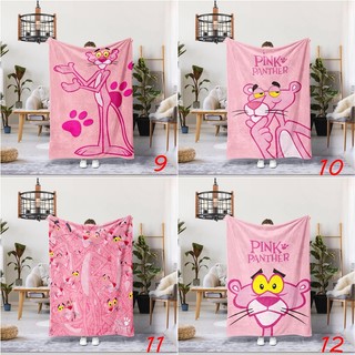 Chăn Pink Panther Flannel hoạt hình mềm mại, ấm áp, thoải mái, dùng cho giường và điều hòa, tiện văn phòng