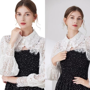 PCF * Áo Cardigan Crop dài tay dành cho nữ Áo sơ mi Crop phía trước
