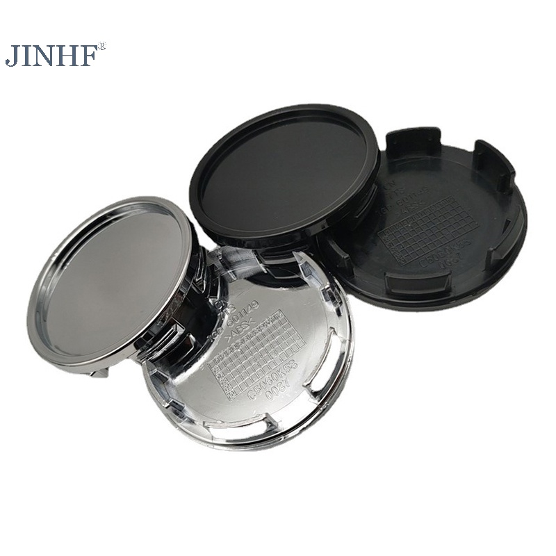 JINHF 4 Cái / lốc 58MM ABS Trống Bánh Xe Trung Tâm Hub Bao Bánh Xe Ô Tô Vành Lốp Trung Tâm Hub Mũ Phụ Kiện Tạo Kiểu Xe HOT