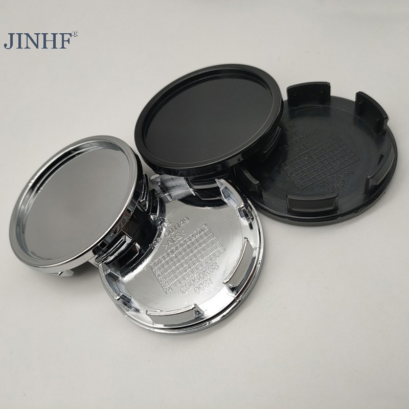 JINHF 4 Cái / lốc 58MM ABS Trống Bánh Xe Trung Tâm Hub Bao Bánh Xe Ô Tô Vành Lốp Trung Tâm Hub Mũ Phụ Kiện Tạo Kiểu Xe HOT