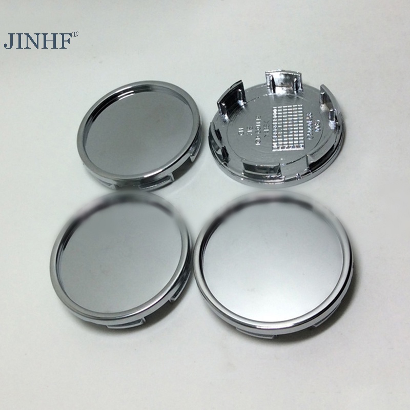 JINHF 4 Cái / lốc 58MM ABS Trống Bánh Xe Trung Tâm Hub Bao Bánh Xe Ô Tô Vành Lốp Trung Tâm Hub Mũ Phụ Kiện Tạo Kiểu Xe HOT