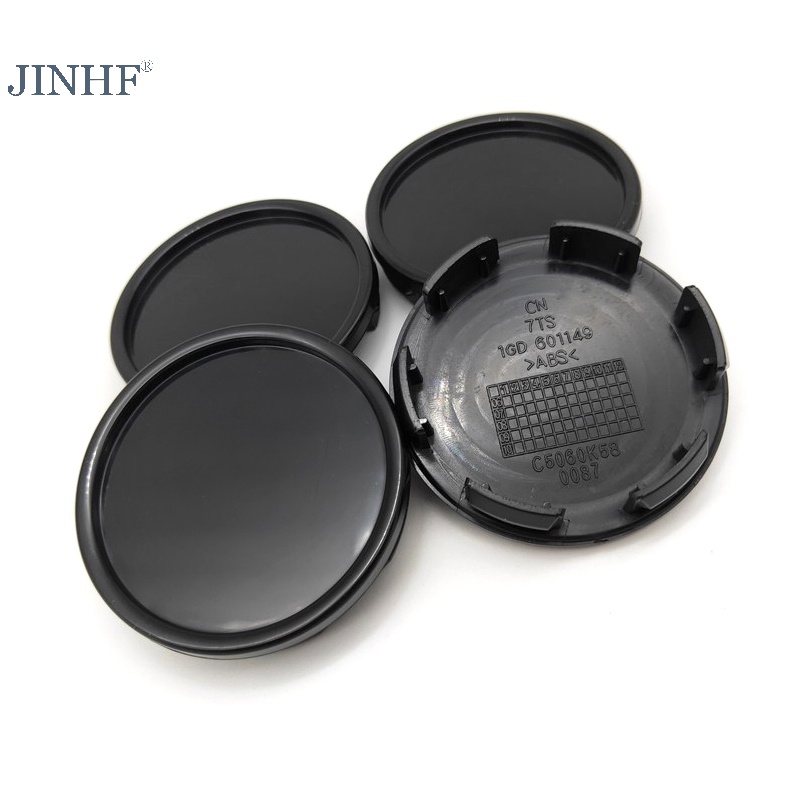 JINHF 4 Cái / lốc 58MM ABS Trống Bánh Xe Trung Tâm Hub Bao Bánh Xe Ô Tô Vành Lốp Trung Tâm Hub Mũ Phụ Kiện Tạo Kiểu Xe HOT