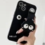 Ốp lưng cho Samsung Galaxy S26 S25 Edge S23 S24 FE S22 S21 S20 Ultra S10 S8 S9 Plus Vỏ điện thoại dây đeo cổ tay màu đen dễ thương