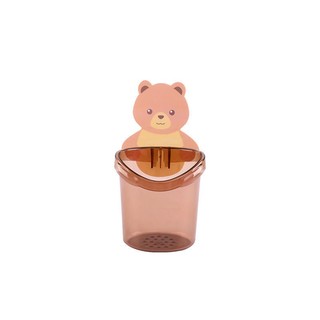 Cốc đánh răng, Cốc gấu dán tường đựng bàn chải đánh răng, cốc gấu nâu đựng kem đánh răng SUNNY DAY